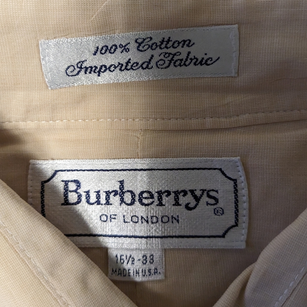 VTG Burberry of London Men's Shirt Long Sleeves Button Down Dress Shirt 16.5 33 - Picture 7 of 7